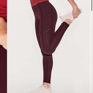 Lululemon Speed Up Tight (Full-On Luxtreme 28") in Garnet